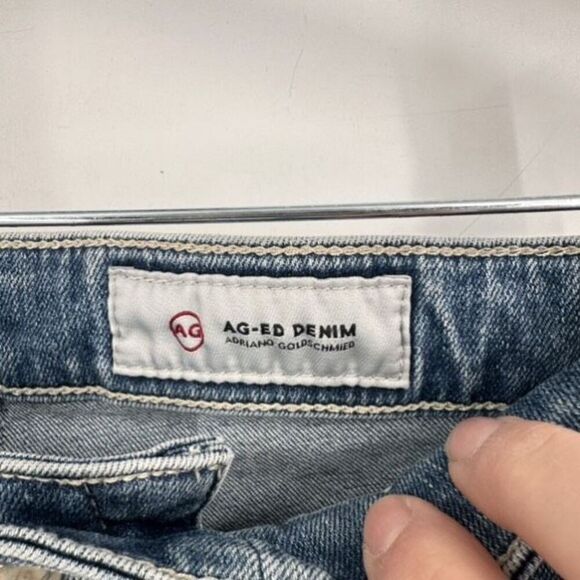 AG Jeans The Farrah Skinny Ankle high rise Blue Medium Wash Whiskering Size 26R - Picture 3 of 13